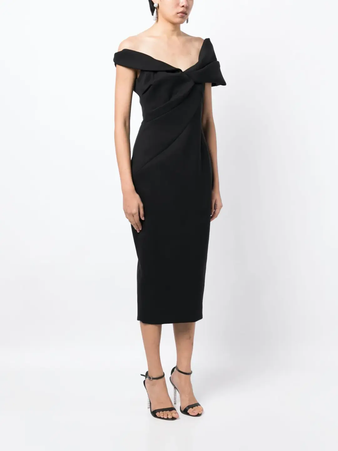 Rachel Gilbert Matteo Midi Dress In Black Size 2 / AU 10 for rent on The Volte - main image