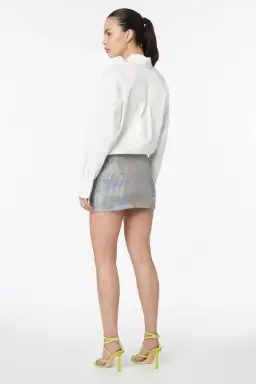 Manning Cartell Platinum Queen Mini Skirt Silver Size 6 for rent on The Volte - image 2