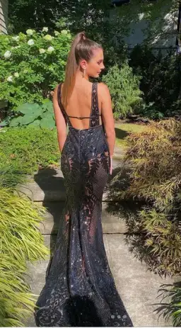 Alamour the Label Elyse Sequin Maxi Ball Gown Black Size XS / 6 for rent on The Volte - image 2