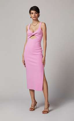 Bec & Bridge Joelle midi dress pink size 6