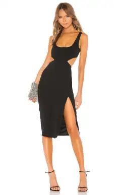 Lovers + Friends Titus Midi Dress Black Size XS