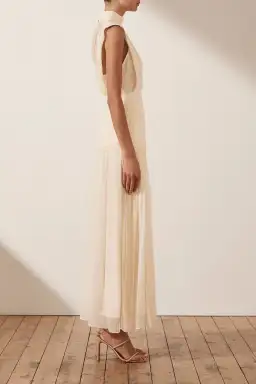 Shona Joy Clemence High Neck Dress Cream Size 12 for rent on The Volte - image 2