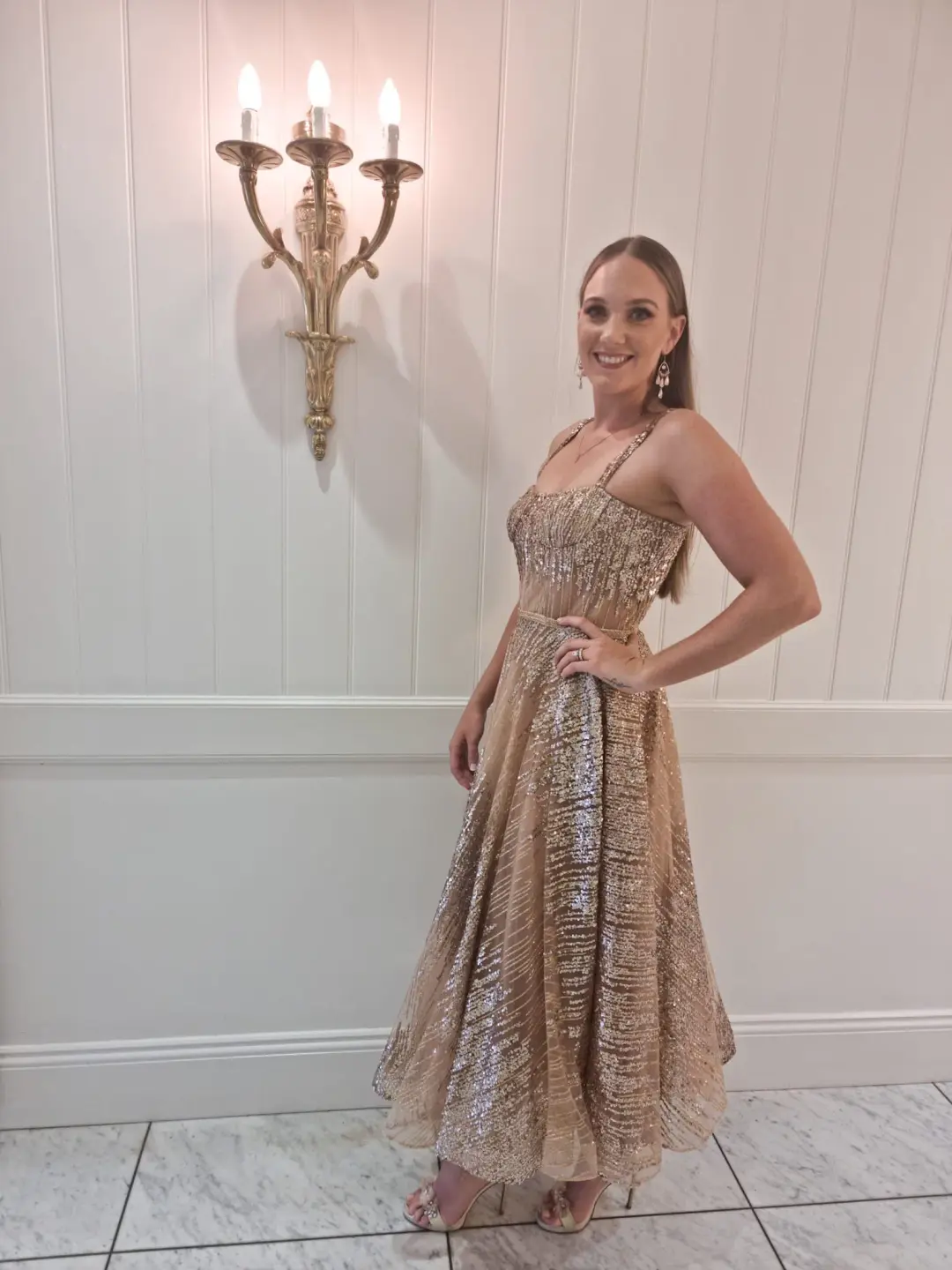 Bronx & Banco Mademoiselle Dress Nude Size M/Au 10 for rent on The Volte - main image