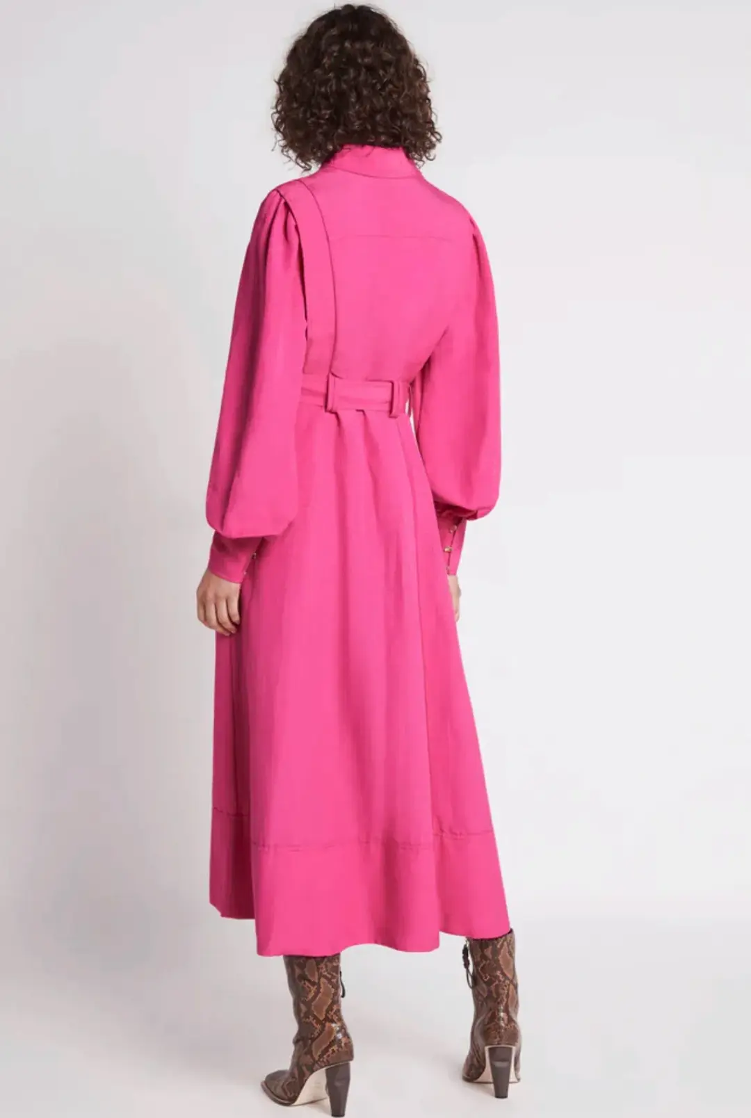 Aje Admiration Midi Shirt Dress Pink Size 10 for rent on The Volte - main image