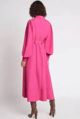 Aje Admiration Midi Shirt Dress Pink Size 10 for rent on The Volte - image 3