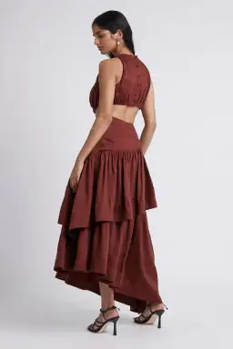 Aje Caliente Cut Out Dress Brown Size 10 for rent on The Volte - image 3