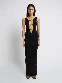 Christopher Esber Crystal Lattice Tank Dress Black Size XXS/AU 4 for rent on The Volte - image 1