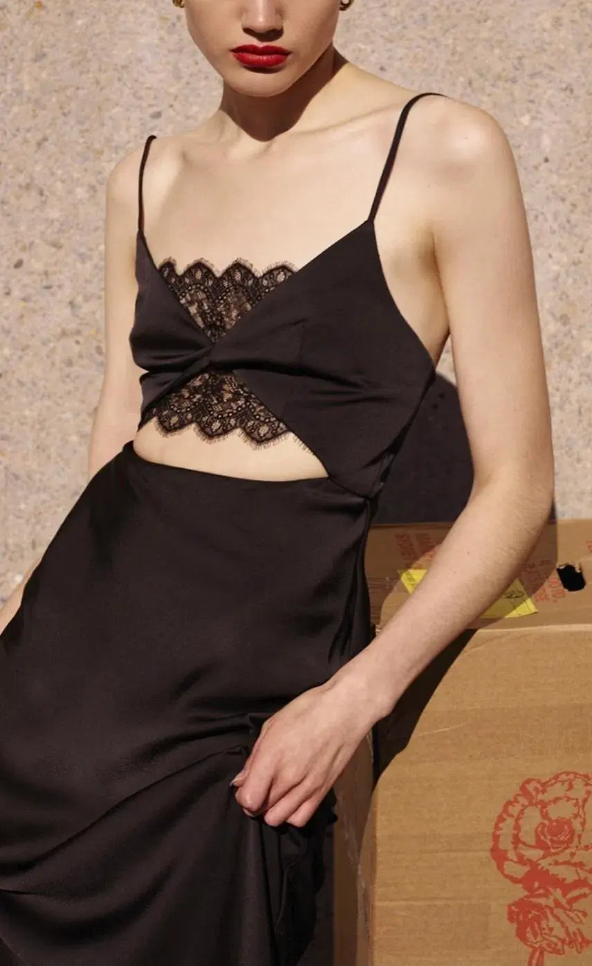 Bec & Bridge Valerie Midi Dress in Black Size 8 / S for rent on The Volte - main image