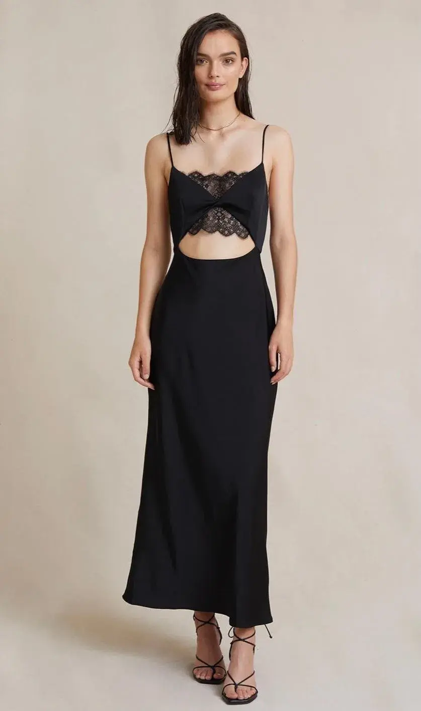 Bec & Bridge Valerie Midi Dress in Black Size 8 / S for rent on The Volte - main image