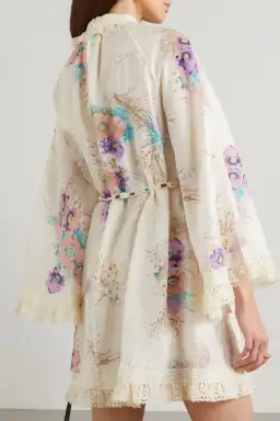 Zimmermann Jude Lace Trim Swing Dress Floral Size 0 / Au 8 for rent on The Volte - image 2