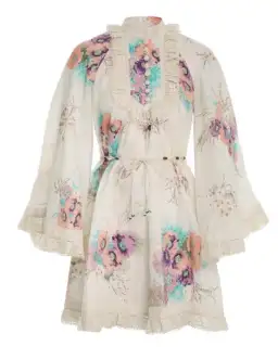 Zimmermann Jude Lace Trim Swing Dress Floral Size 0 / Au 8 for rent on The Volte - image 3