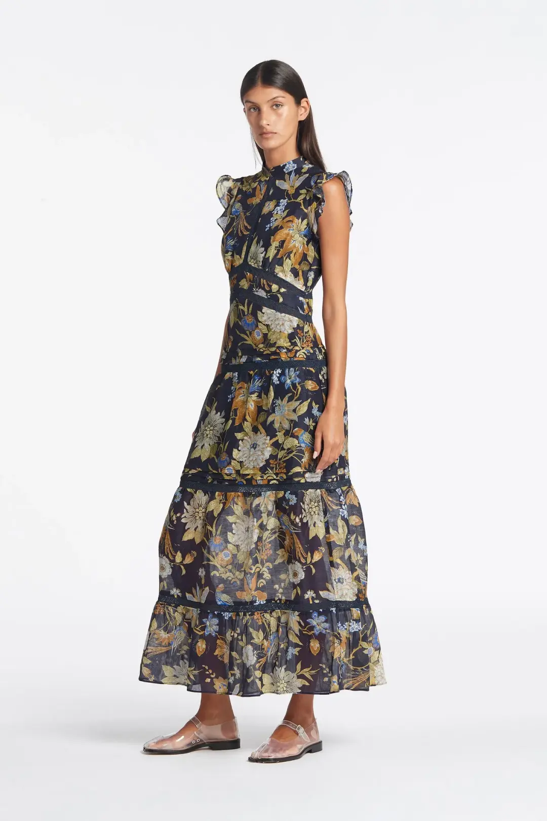Sir the Label Lilian Tiered Gown Floral Size 0 / Au 6 for rent on The Volte - main image