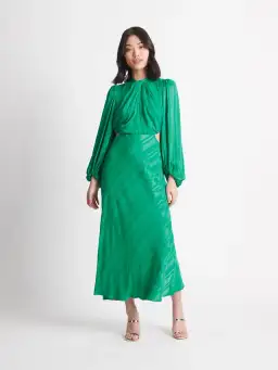 Sheike Brazen Maxi Dress Emerald Green Size 10 / M