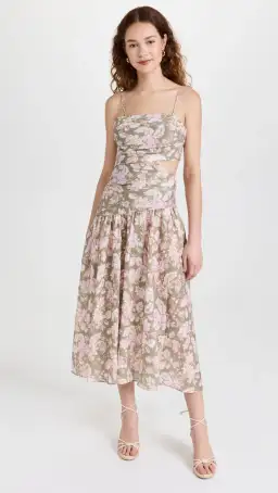 Zimmermann Lyre Linen Floral Dress Size 1/ Au 10 for rent on The Volte - image 1
