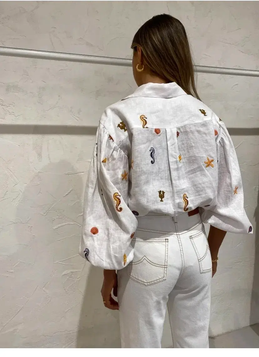 Alemais Under The Sea Shirt Print Size 10 for rent on The Volte - main image