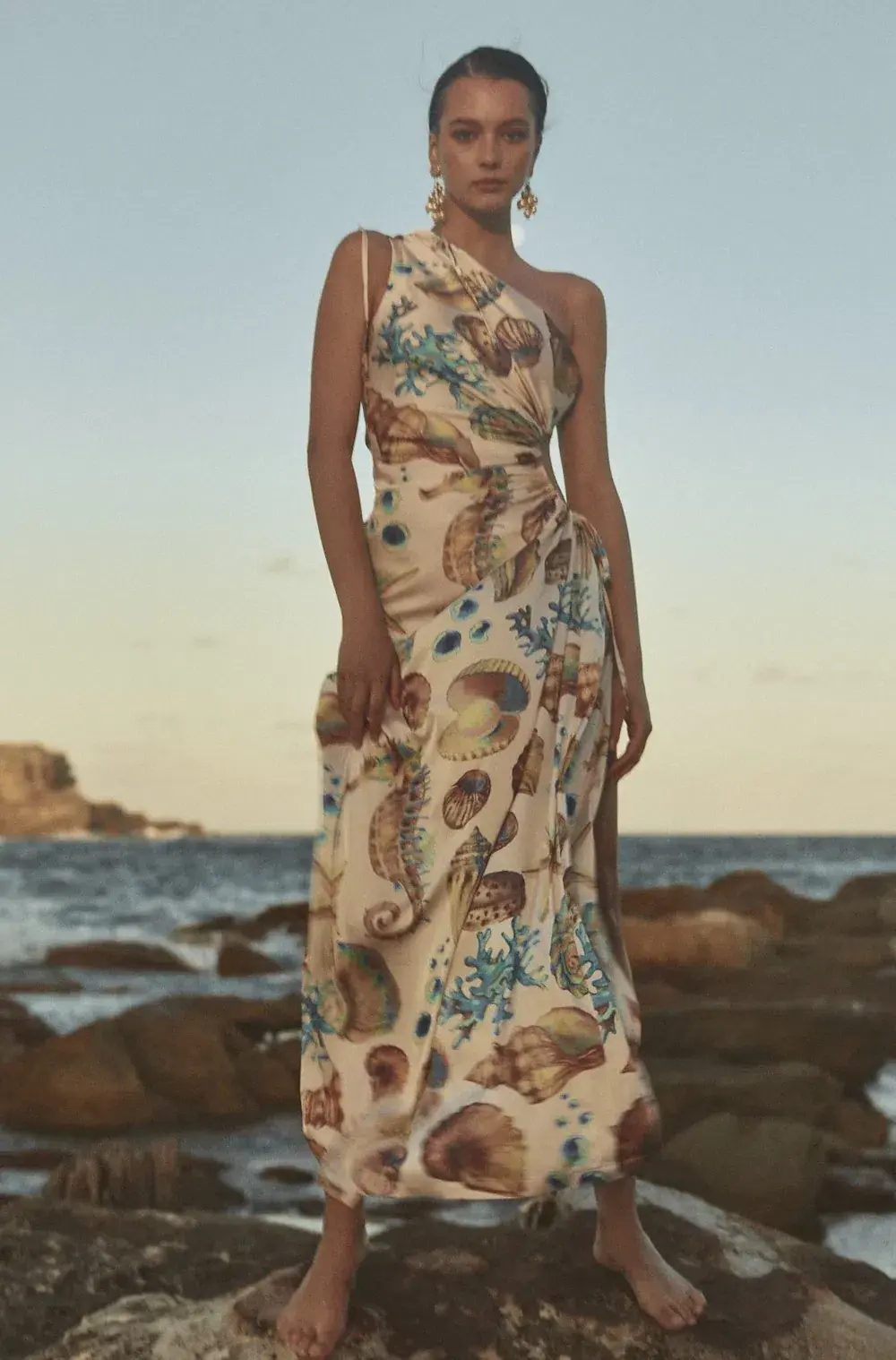 Sonya Moda Nour Seashell Maxi Dress Print Size 8 for rent on The Volte - main image