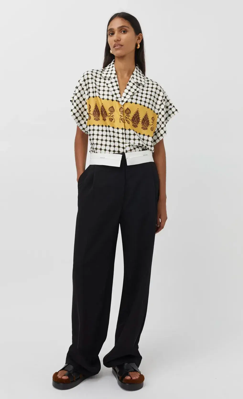 Camilla and Marc Rivoli Shirt Print Size S/ AU 6 for rent on The Volte - main image