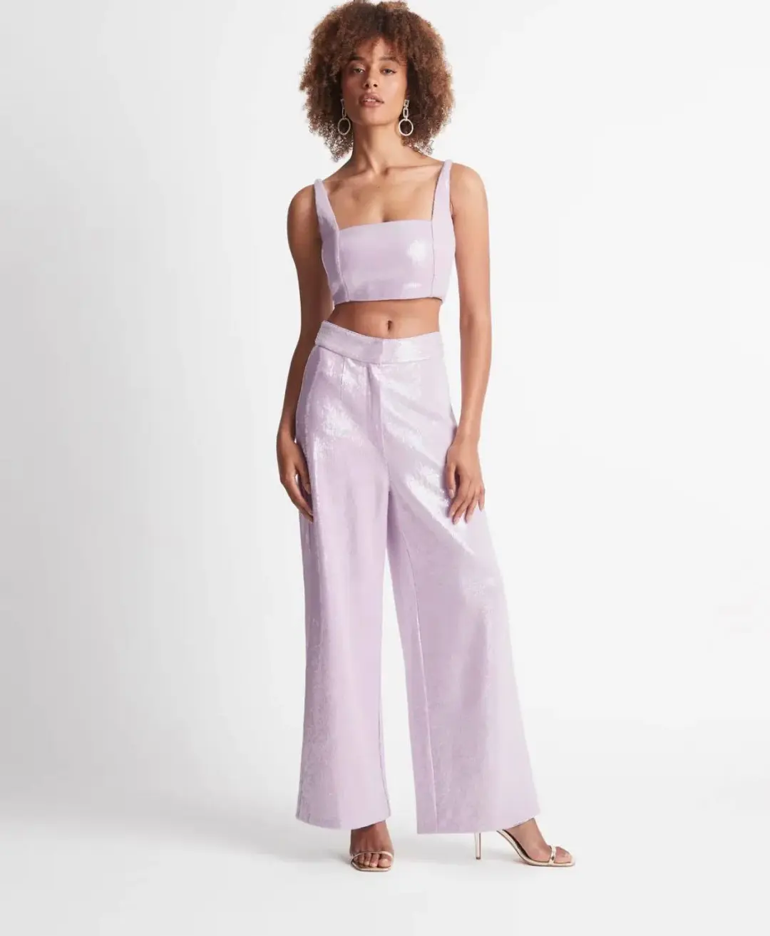 Sheike Cleo Sequin Top Size 14 & Pant Set Lilac for rent on The Volte - main image