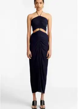 Dion Lee Gathered Dress Black Size 8 for rent on The Volte - image 1