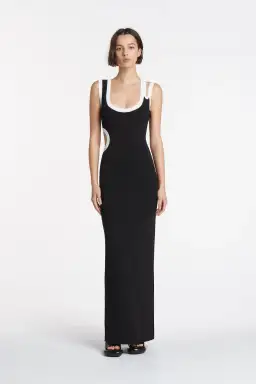 Sir the Label Evalina Cut Out Dress Black Size 0 / Au 6 for rent on The Volte - image 1