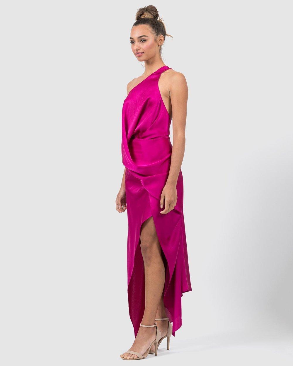 One Fell Swoop Philly Midi Dress Cardinal Pink Size 6 for rent on The Volte - main image