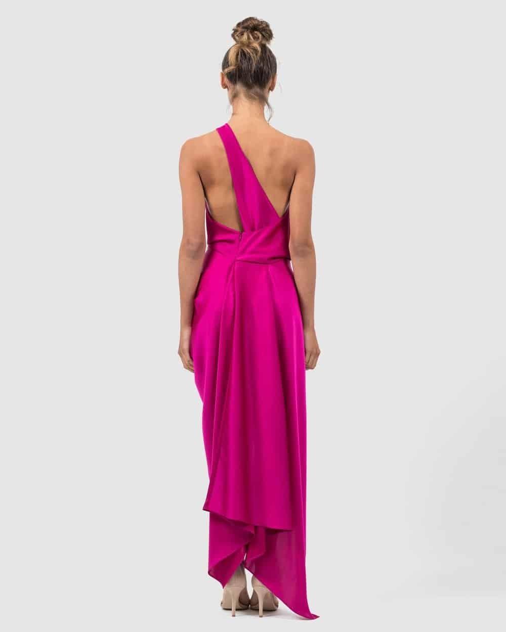 One Fell Swoop Philly Midi Dress Cardinal Pink Size 6 for rent on The Volte - main image