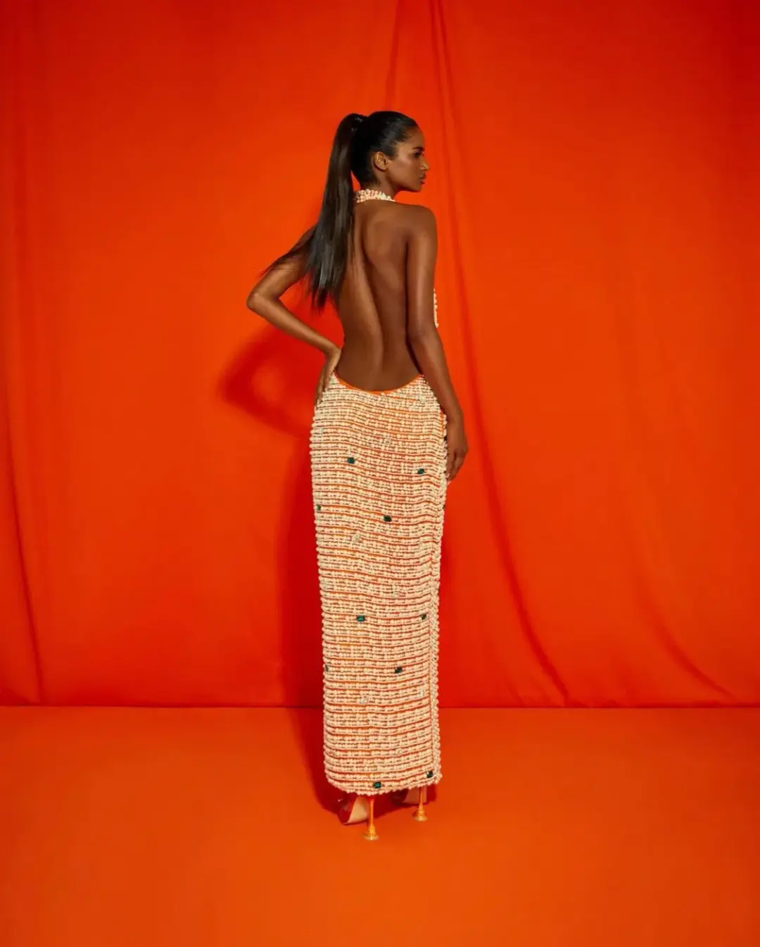 Khanums Kyhlet Maxi Dress Orange Size S / Au 8 for rent on The Volte - main image