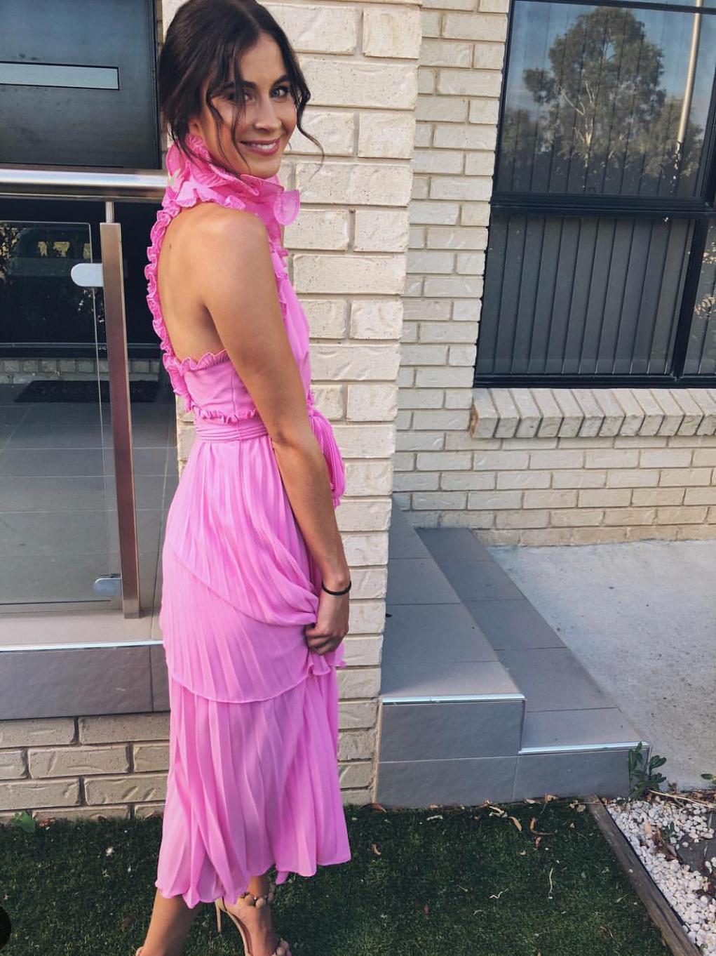 Talulah Jodi Midi Dress in Pink Size 14 for rent on The Volte - main image