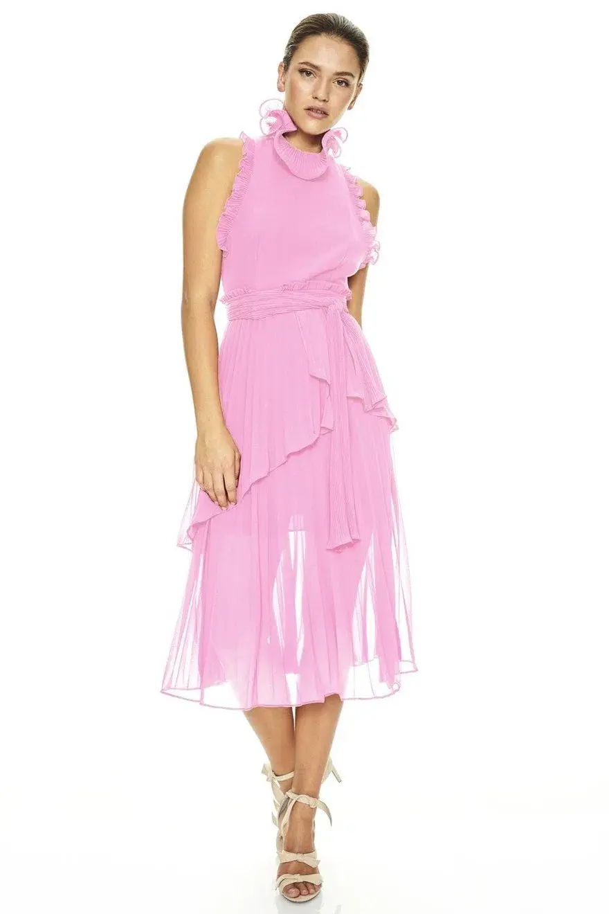 Talulah Jodi Midi Dress in Pink Size 14 for rent on The Volte - main image