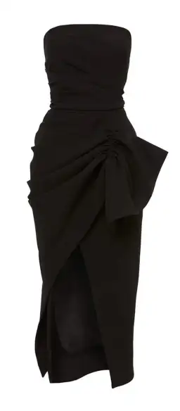 Maticevski Contoured Strapless Dress Black Size 8 for rent on The Volte - image 1