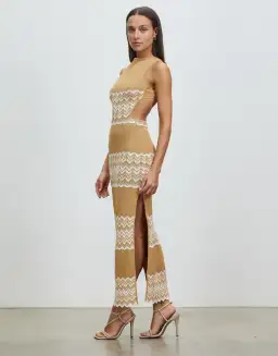 Lover Oslo Maxi Dress Brown Size 6 for rent on The Volte - image 2