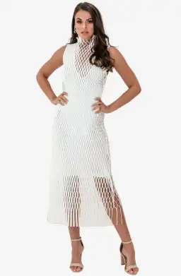 Dion Lee X-Ray Sheath Dress White Size 6