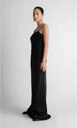 Camilla and Marc Miranda Square Neck Satin Maxi Dress Black Size 6 for rent on The Volte - image 2