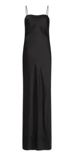 Camilla and Marc Miranda Square Neck Satin Maxi Dress Black Size 6 for rent on The Volte - image 4