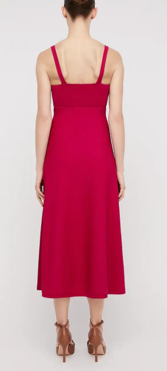 Scanlan Theodore Crepe Knit Square Neck Dress in Raspberry Size S / Au 8 for rent on The Volte - main image