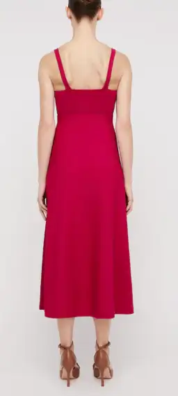 Scanlan Theodore Crepe Knit Square Neck Dress in Raspberry Size S / Au 8 for rent on The Volte - image 3
