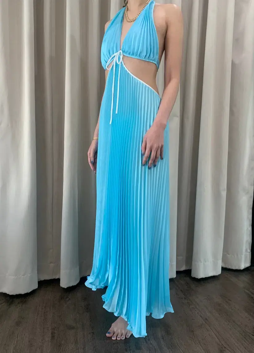Onarin Ms. Pleat Cut-Out Dress Blue Size S / Au 8 for rent on The Volte - main image