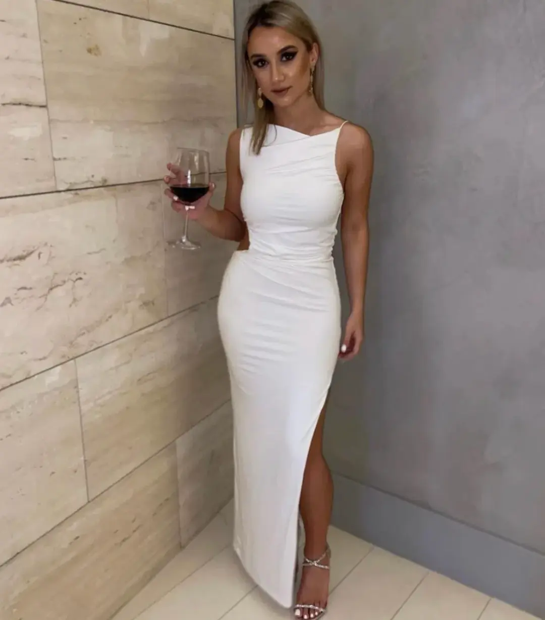 Effie Kats Rae Gown White Size 8 for rent on The Volte - main image