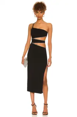 NBD Adeline Crystal Cutout Gown Black Size 8