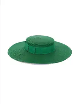 Morgan & Taylor Macy Boater hat in Green for rent on The Volte - image 1