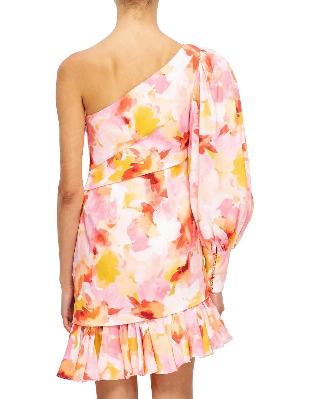 Acler Lawson Pink Floral Dress Size 12 for rent on The Volte - main image