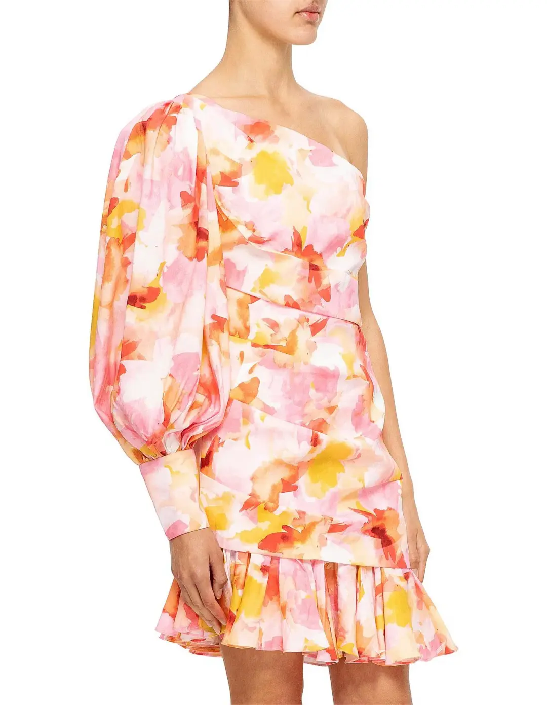 Acler Lawson Pink Floral Dress Size 12 for rent on The Volte - main image