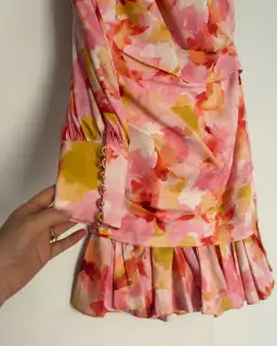 Acler Lawson Pink Floral Dress Size 12 for rent on The Volte - image 6