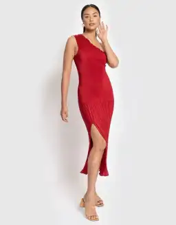L'Idee Soiree One Shoulder Gown Red Size 10 for rent on The Volte - image 1