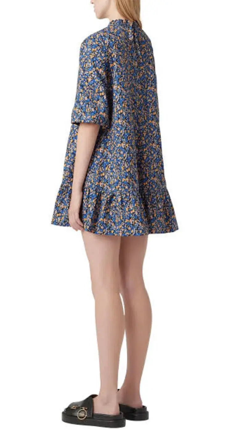 Camilla and Marc Majella Mini Dress Blue Size 8 for rent on The Volte - main image