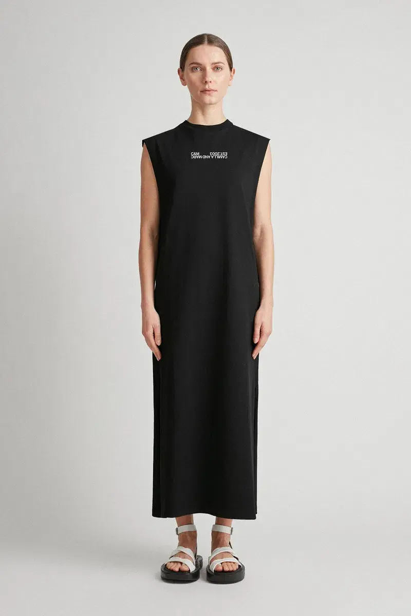 Camilla and Marc Emery Cotton Tank Dress Black Size 12 for rent on The Volte - main image