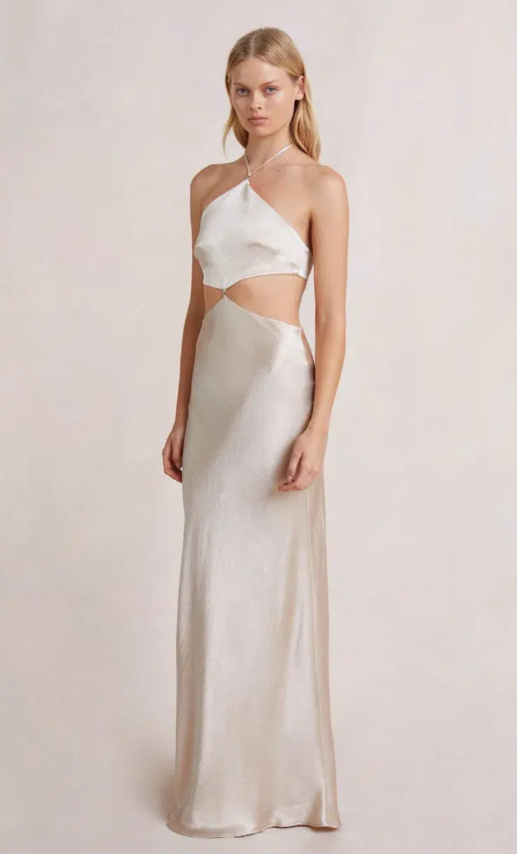 Bec & Bridge Kara Maxi Dress in Sand Size 8 for rent on The Volte - main image