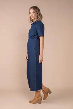 Frock Me Out Denim Freestyler Jumpsuit Dark Indigo Size 18 for rent on The Volte - image 2