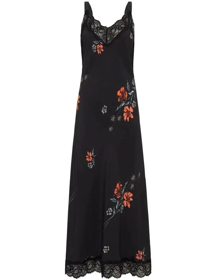 Sass & Bide One Too Many Lace Midi Dress Black Floral Size 6 - Image 3