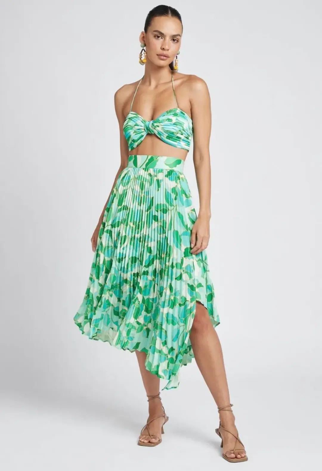 Sheike Kyoto Crop Top and Midi Skirt Set Floral Size 8 for rent on The Volte - main image